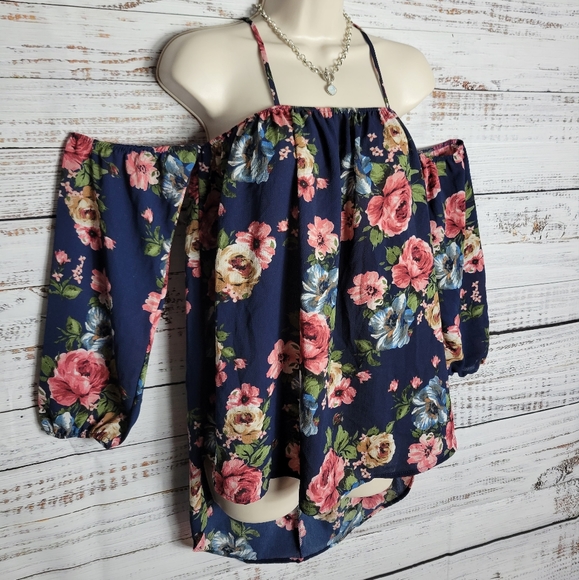 "Riylnn" floral off shoulder top - Picture 4 of 5